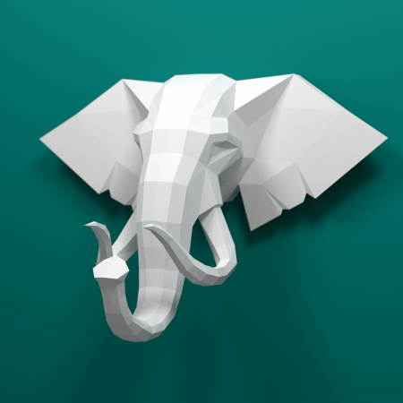 Галузин Александр Фотография полигональной скульптуры №2 – Африканский слон